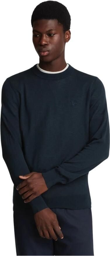Lyle & Scott Trui Lyle & Scott KN2121VC TONAL CREW MWRINO-Z27. DARK NAVY