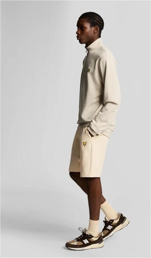 Lyle & Scott Mid Bottoms Fly Fleece Shorts Beige Heren - Foto 3