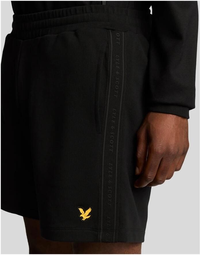 Lyle & Scott Mid Bottoms Tape Shorts Black Heren - Foto 2
