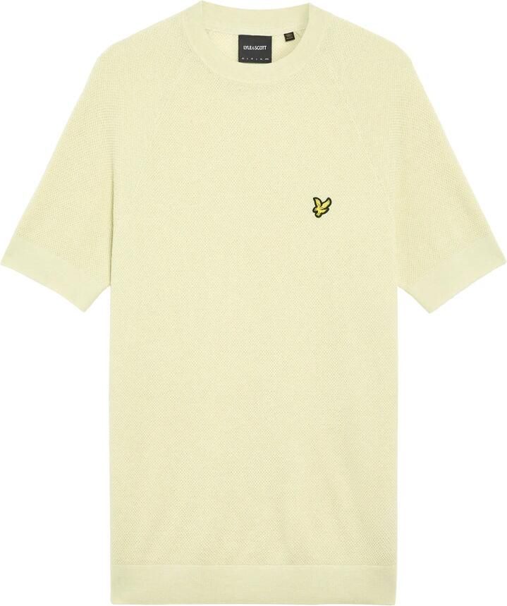 Lyle & Scott Mid Knits Linnenmix Gebreid T-shirt Yellow Heren - Foto 6