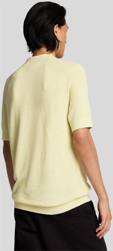 Lyle & Scott Mid Knits Linnenmix Gebreid T-shirt Yellow Heren - Foto 4