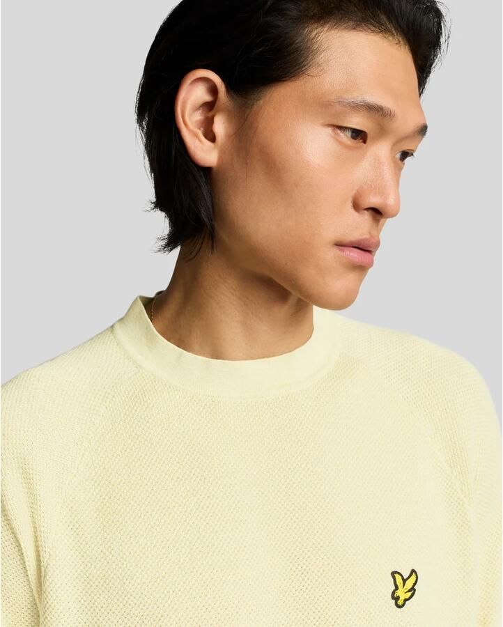 Lyle & Scott Mid Knits Linnenmix Gebreid T-shirt Yellow Heren - Foto 2