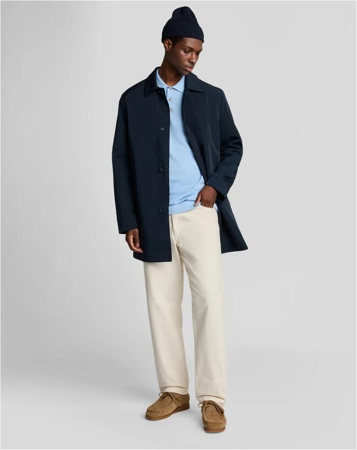 LYLE & SCOTT Heren Polo's & T-shirts Linen Blend Knitted Polo Lichtblauw - Foto 5