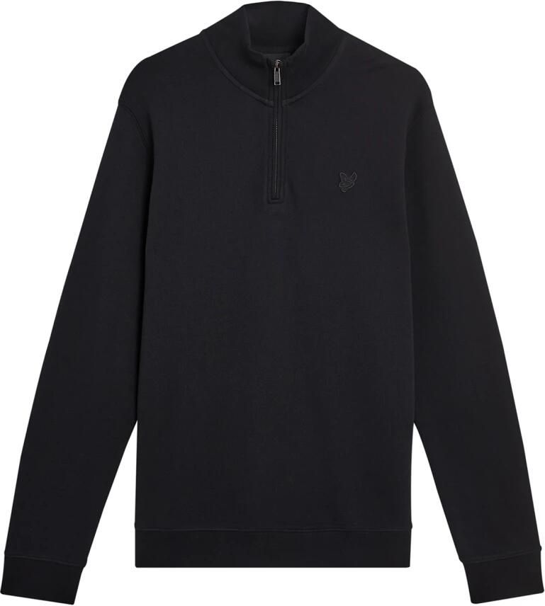 Lyle & Scott Middenlagen Superfijne Quarter Zip Sweatshirt Black Heren
