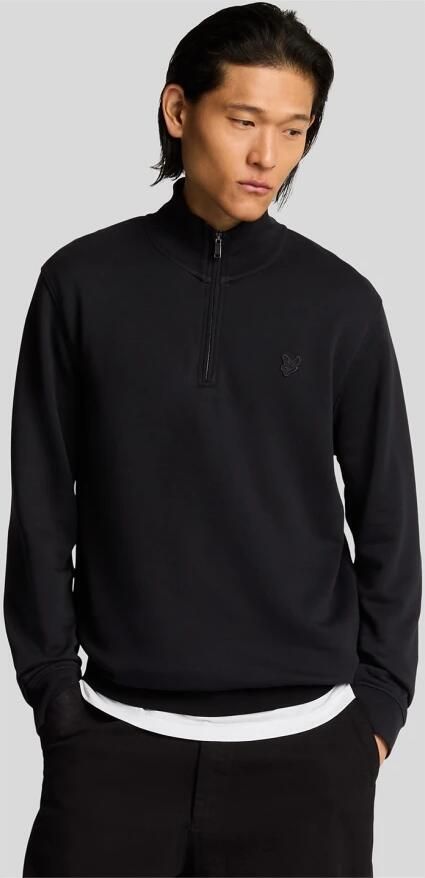 Lyle & Scott Middenlagen Superfijne Quarter Zip Sweatshirt Black Heren - Foto 5