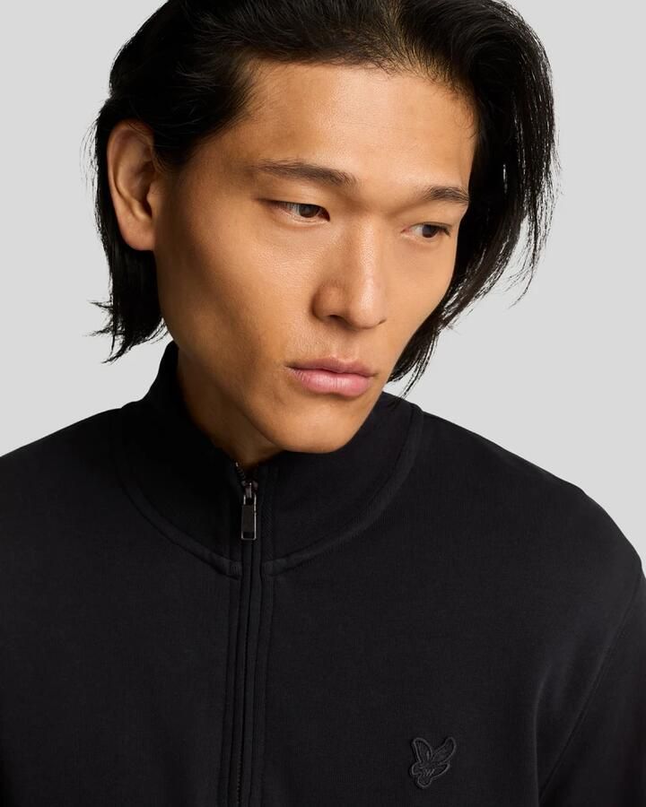 Lyle & Scott Middenlagen Superfijne Quarter Zip Sweatshirt Black Heren - Foto 2