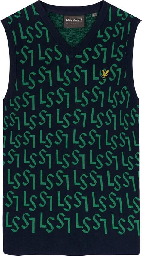 Lyle & Scott Trui Lyle & Scott Pull col V sans manches Monogram