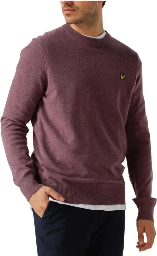 LYLE & SCOTT Heren Truien & Vesten Lambswool Blend Crew Neck Jumper Paars - Foto 7
