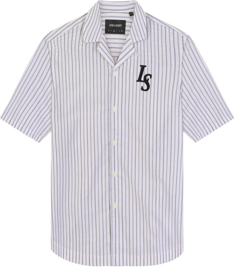 Lyle & Scott Overhemd Lange Mouw Lyle & Scott Chemise à rayures col revers Pinstripe