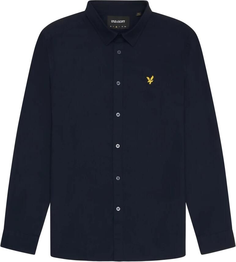 LYLE & SCOTT Heren Overhemden Long Sleeve Poplin Donkerblauw - Foto 8