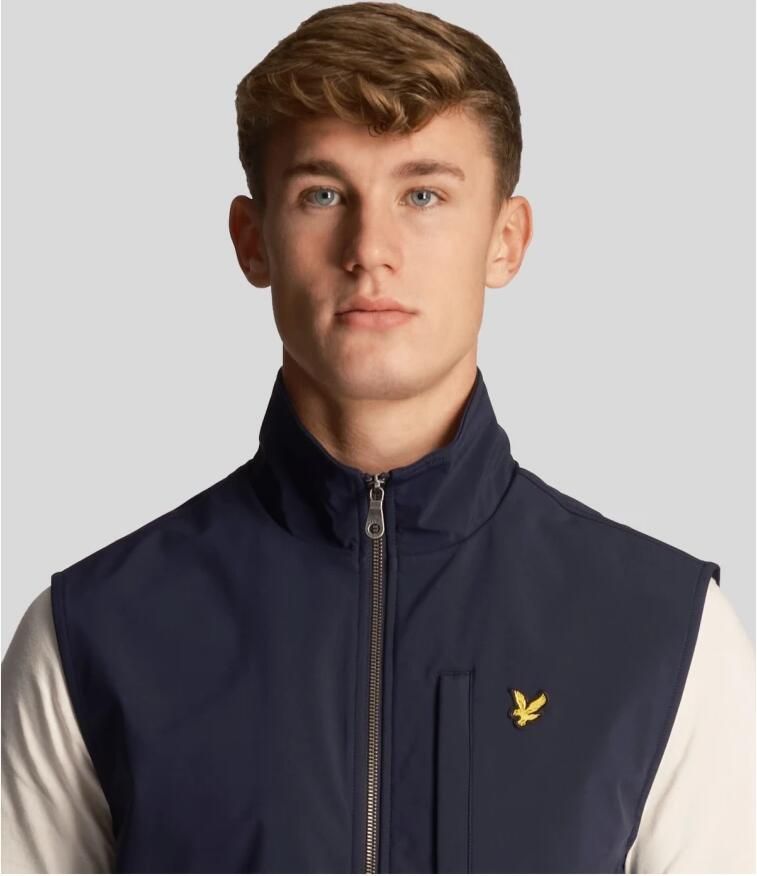 Lyle & Scott Blauwe Sweater Vest Softshell Blue Heren - Foto 3