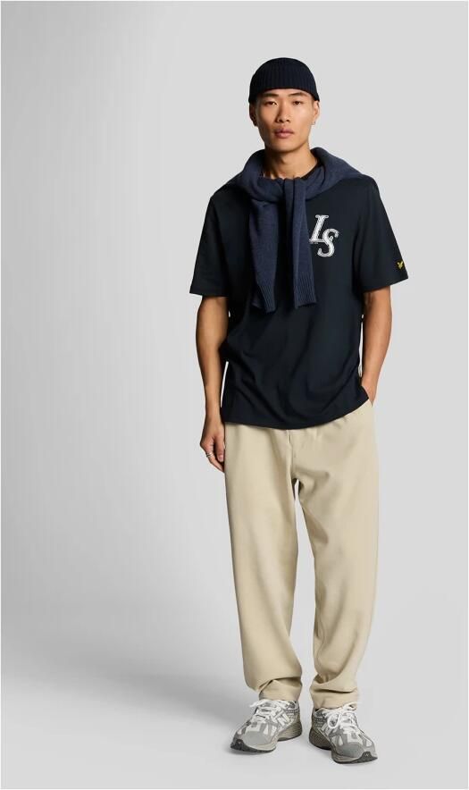 Lyle & Scott SS T-Shirts Emblem T-Shirt Blue Heren - Foto 5