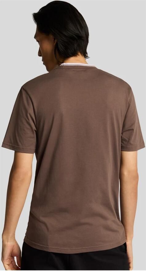 Lyle & Scott T-shirt Lyle & Scott TS2227TON TIPPED SUPERFINE-X546 PLUM TRUFFLE - Foto 3