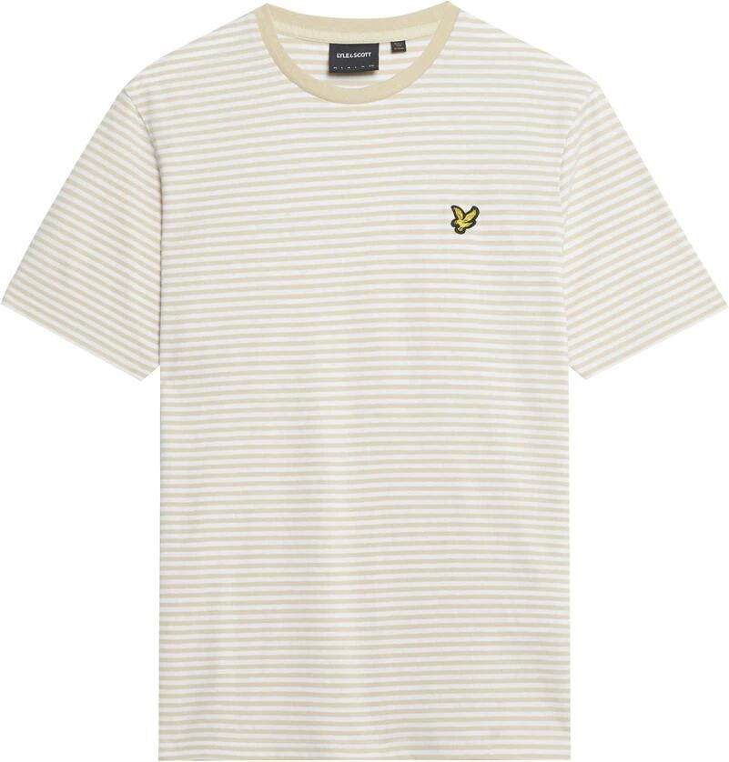 Lyle & Scott T-shirt Korte Mouw Lyle & Scott T-shirt met linnenmix en Bretonse strepen - Foto 5