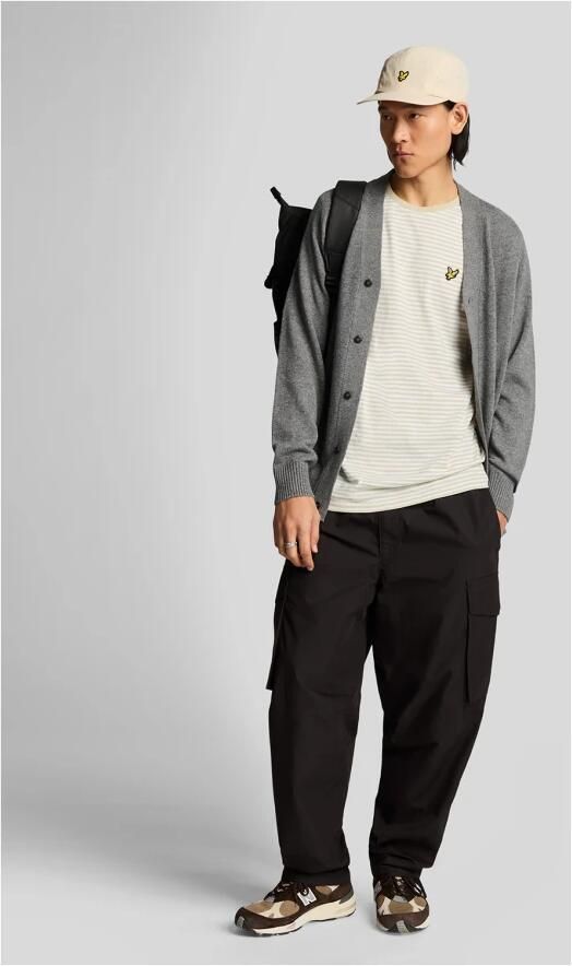 Lyle & Scott T-shirt Korte Mouw Lyle & Scott T-shirt met linnenmix en Bretonse strepen - Foto 2