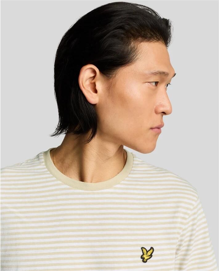 Lyle & Scott T-shirt Korte Mouw Lyle & Scott T-shirt met linnenmix en Bretonse strepen