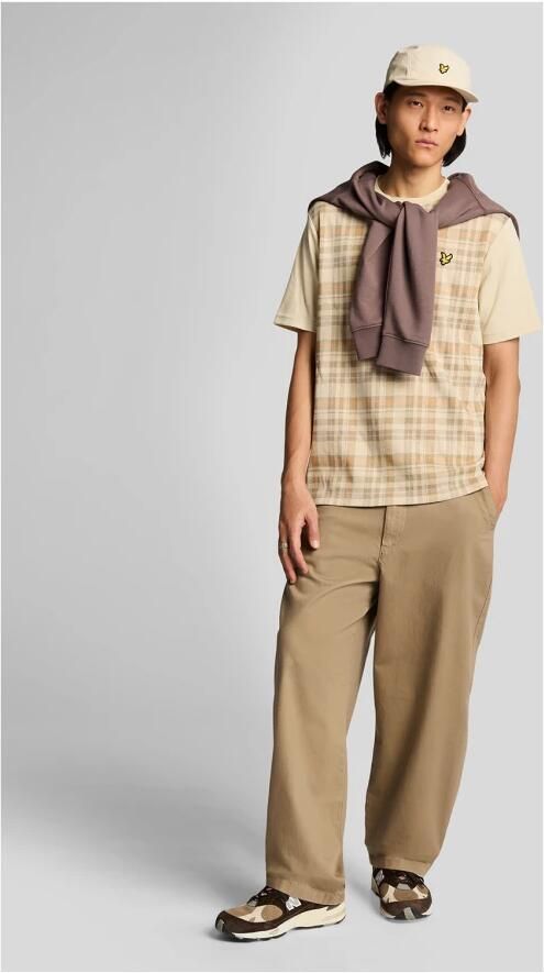 Lyle & Scott T-shirt Korte Mouw Lyle & Scott Ontspannen lente tartan T-shirt - Foto 2