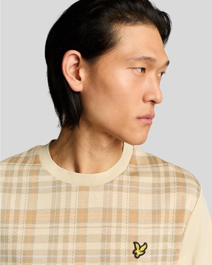 Lyle & Scott T-shirt Korte Mouw Lyle & Scott Ontspannen lente tartan T-shirt