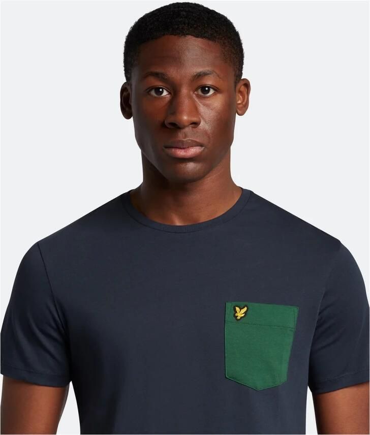 Lyle & Scott Lyle and Scott T-shirt Pocket Donkerblauw Blauw Heren - Foto 2