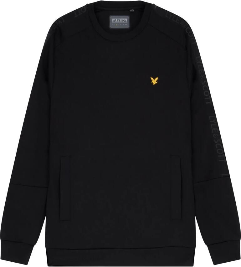 Lyle & Scott Zak Sweat Crew Midlayer Black Heren
