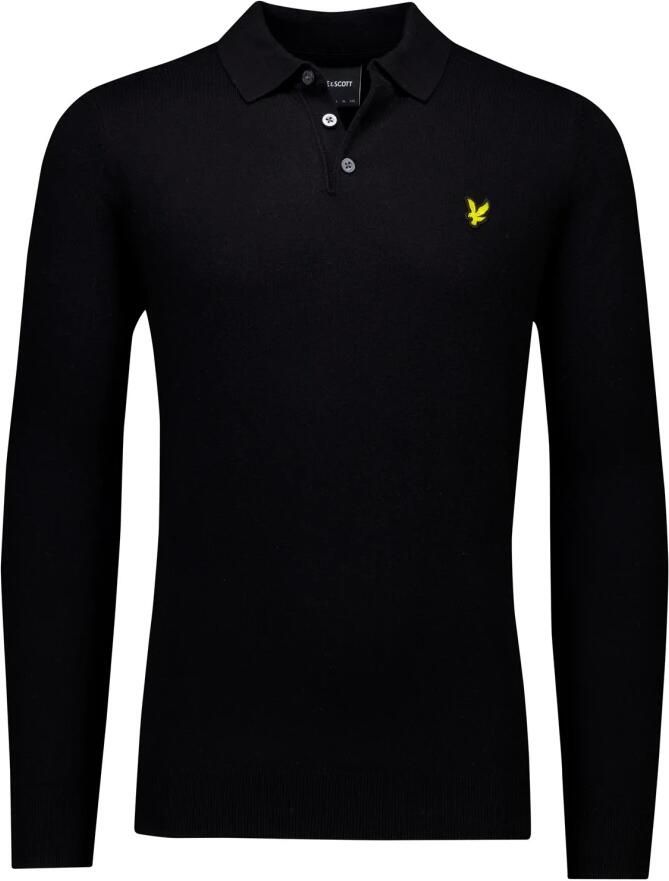 Lyle & Scott Polo Shirt Lange Mouw Lyle & Scott Lange mouwen Merino gebreide poloshirt - Foto 6
