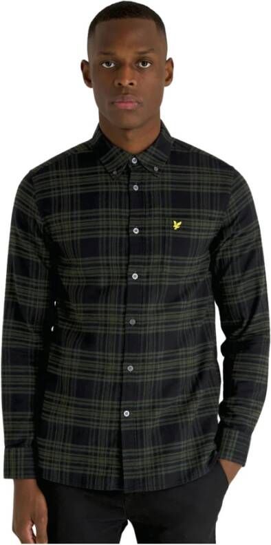 Lyle & Scott Overhemd- L&S Check Flannel Shirt L S Green