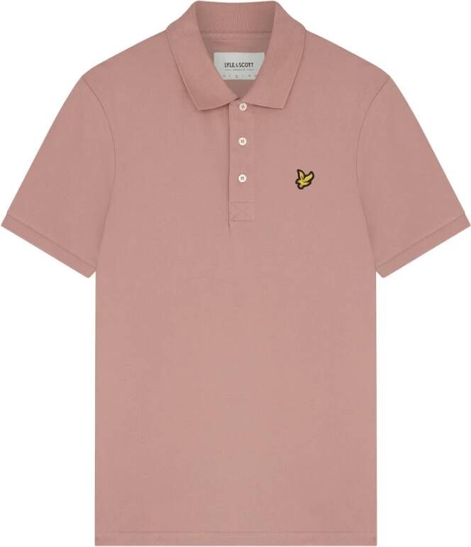 Lyle & Scott Polo- LS Plain S S Shirt Pink Heren