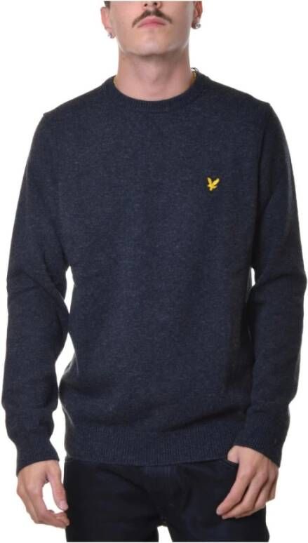 Lyle & Scott Ronde hals gekweek Blauw Heren