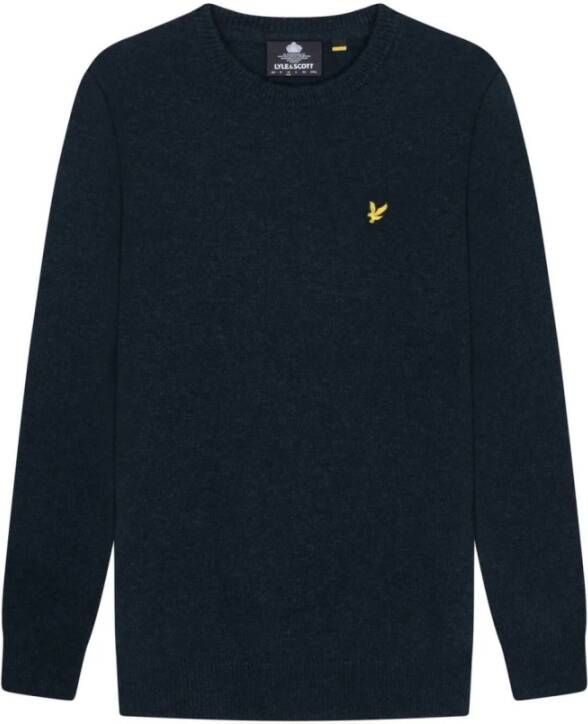 Lyle & Scott Ronde hals gekweek Blauw Heren