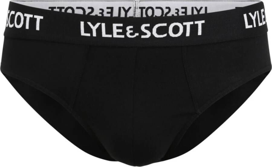 Lyle & Scott 3-Pack Owen Stretch Katoenen Slipjes Black Heren