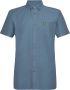 LYLE & SCOTT Heren Overhemden Cotton Slub Short Sleeve Shirt Lichtblauw - Thumbnail 2