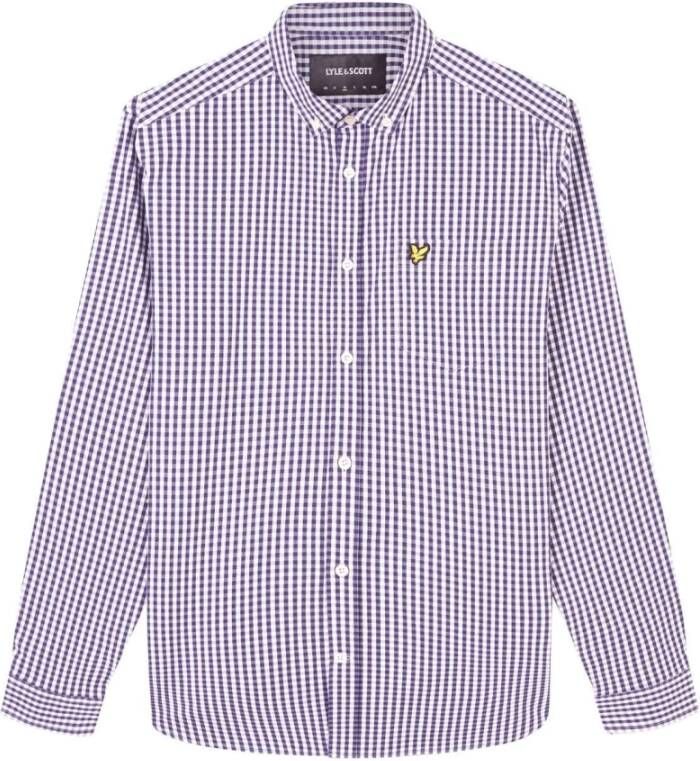 Lyle & Scott Slim Fit Gingham -Overhemd Blauw Heren