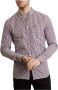 Lyle & Scott Slim Fit Gingham -Overhemd Purple Heren - Thumbnail 1
