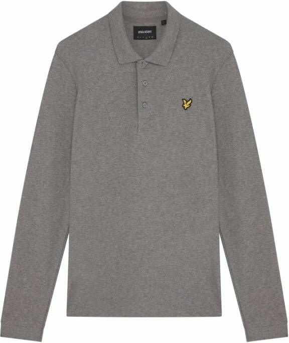 Lyle & Scott Stijlvolle polo met lange mouwen Grijs Heren