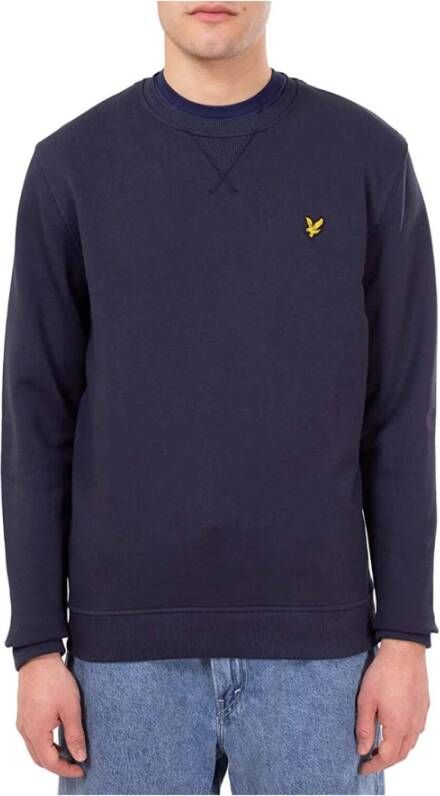 Lyle & Scott Sweatshirt met Ronde Hals Klassieke Stijl Blauw Heren