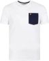 LYLE & SCOTT Heren Polo's & T-shirts Contrast Pocket T-shirt Wit - Thumbnail 1