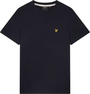Lyle & Scott T-Shirt- L&S Crest Tipped S S TEE Blauw Heren