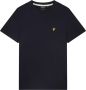 Lyle & Scott T-Shirt- L&S Crest Tipped S S TEE Blauw Heren - Thumbnail 1