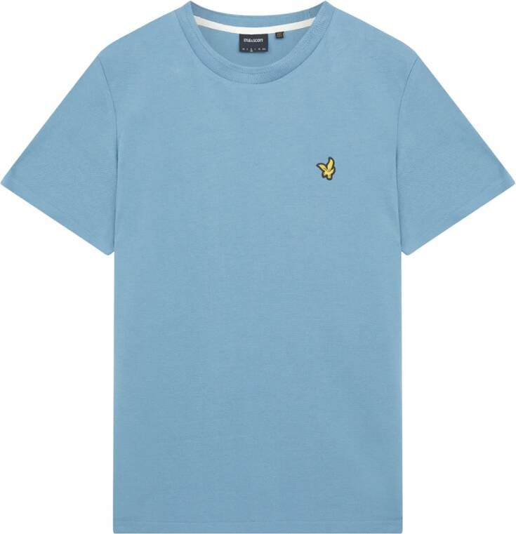 Lyle & Scott T-Shirt- LS Crest Tipped S S TEE Blauw Heren