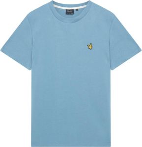 Lyle & Scott T-Shirt- LS Crest Tipped S S TEE Blauw Heren