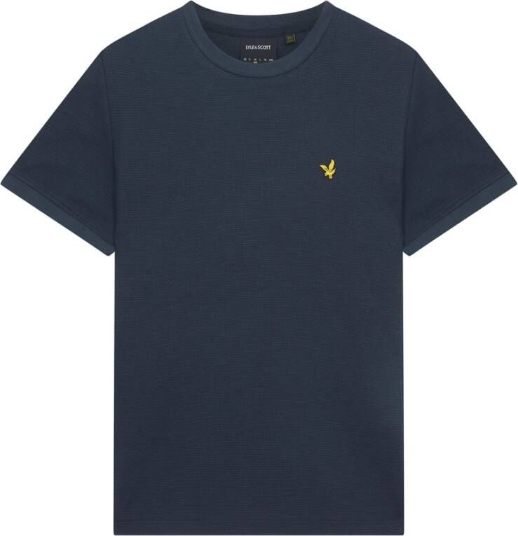 Lyle & Scott T-Shirt- LS Milano Trim S S TEE Blauw Heren