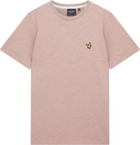 Lyle & Scott T-shirt- l s slub s s tee Roze Heren