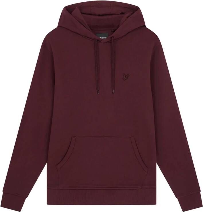 Lyle & Scott Tonal Eagle Pullover Hoodie Red Heren