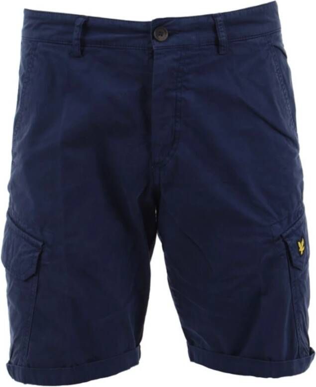 Lyle & Scott Navy Katoenen Bermuda Blue Heren