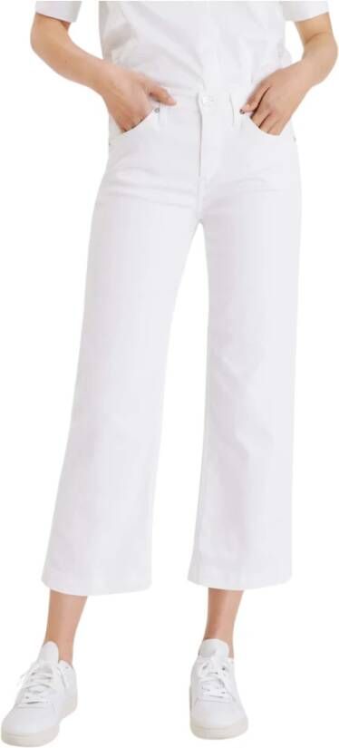 MAC Gouden Pailletten Cropped Jeans White Dames