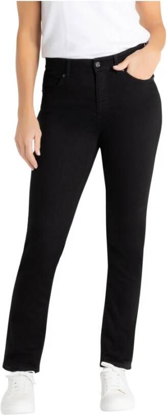 MAC Klassieke zwarte denim jeans met reguliere pasvorm Zwart Dames