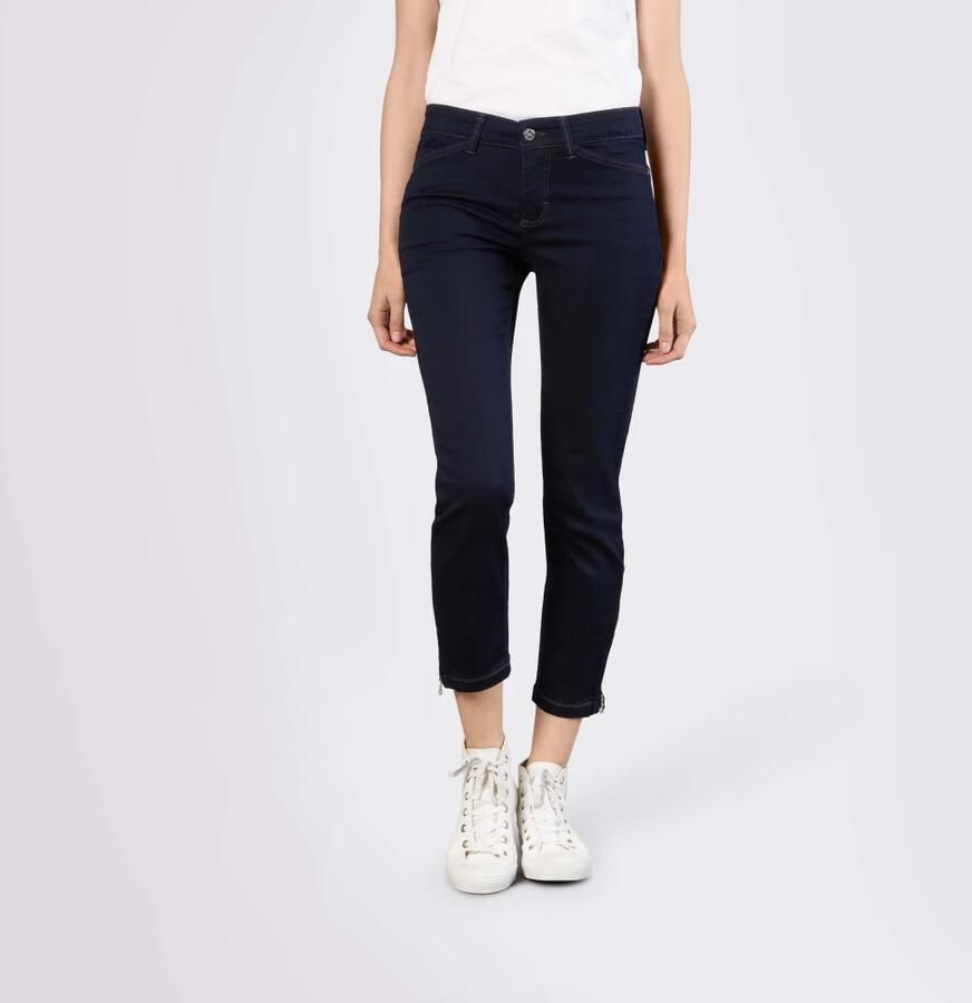 MAC Skinny Cropped Jeans 5471 90 0355L Dark Navy Blue Dames - Foto 4