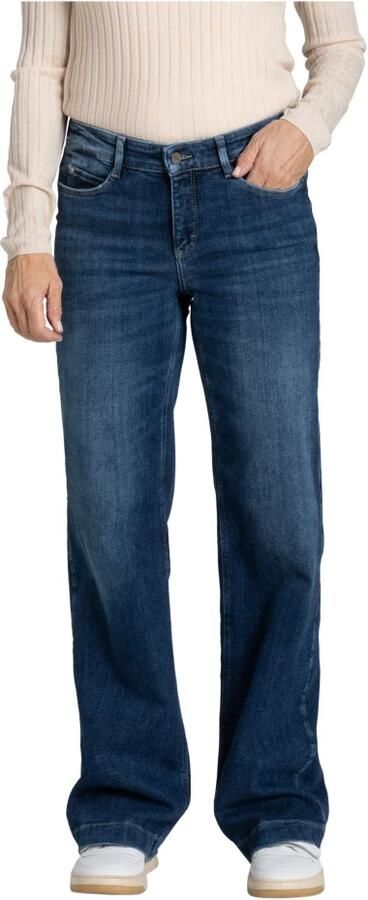 MAC Wijde spijkerbroek met klassieke blauwe wassing Blue Dames - Foto 17