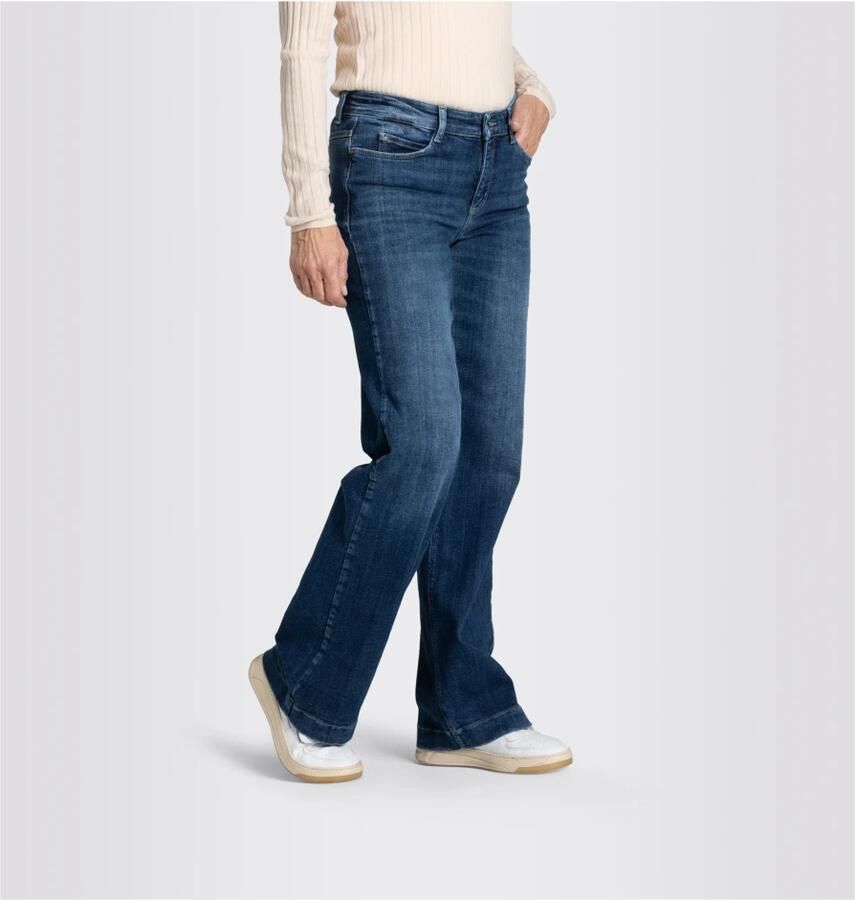 MAC Wijde spijkerbroek met klassieke blauwe wassing Blue Dames - Foto 6