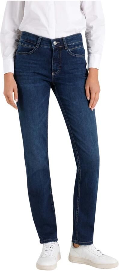 MAC Straight fit jeans met labelpatch model 'Angela' - Foto 15